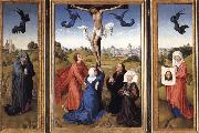 Rogier van der Weyden Crucifixion triptych with SS Mary Magdalene and Veronica France oil painting artist